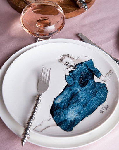 carrol boyes - plate and cutlery